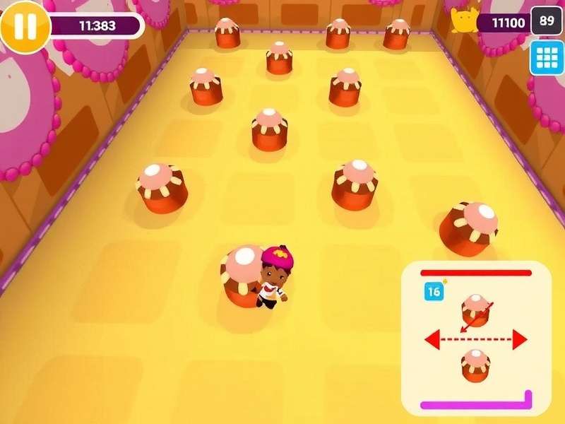 Advanced gameplay strategy illustration showing optimal path through obstacles